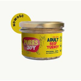 Purrs of Joy Karma dla kota Wołowina Indyk w słoiku 200 g