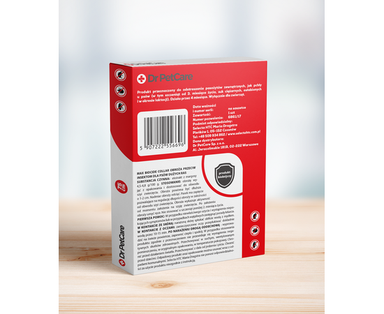 DrPetCare MAX Biocide Collar Obroża na pchły i insekty dla psa rasy dużej 75 cm