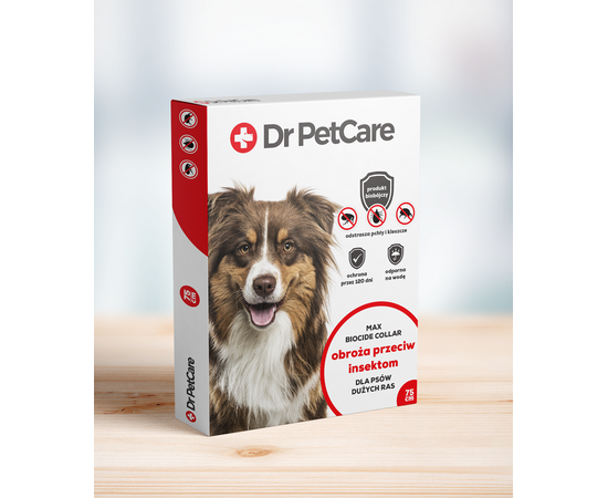 DrPetCare MAX Biocide Collar Obroża na pchły i insekty dla psa rasy dużej 75 cm