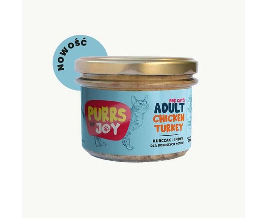 Purrs of Joy Karma dla kota Kurczak Indyk w słoiku 200 g